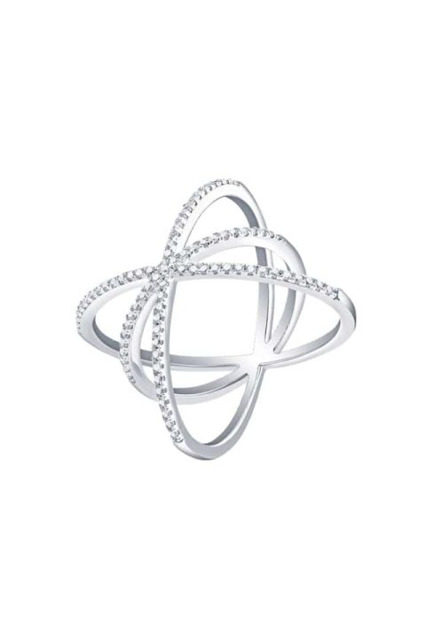 Inel stea argint 925, cu pietre albe, tennis, Silver Star X, Efyra