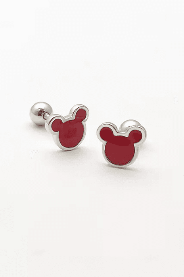 Cercei argint fetite, rosii, Minnie Mouse, Efyra