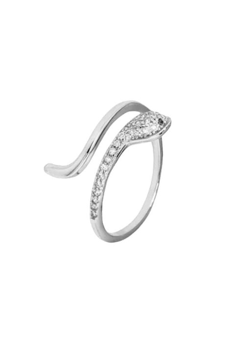 Inel sarpe argint reglabil Silver Snake, cu pietre, Efyra