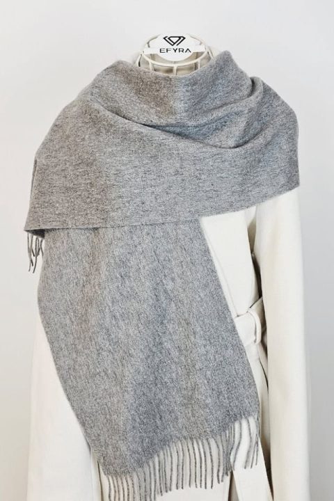 Esarfa Casmir 100% pentru femei Gri, premium, Efyra