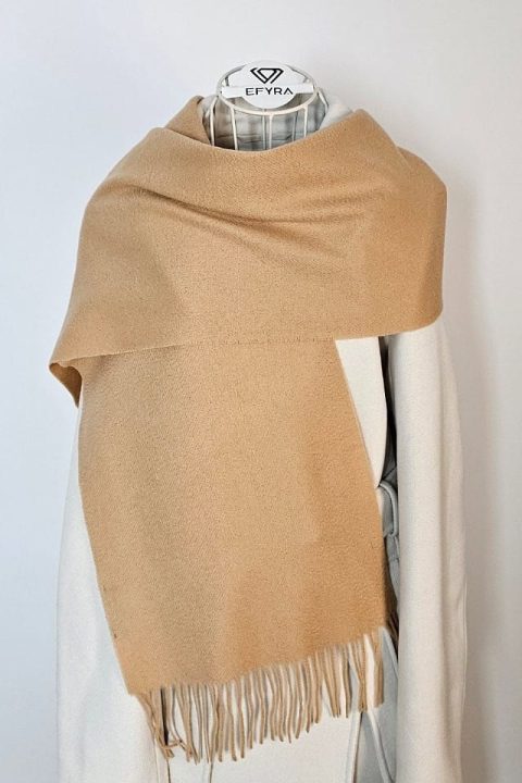 Esarfa Casmir 100% pentru femei Maro deschis, premium, Efyra
