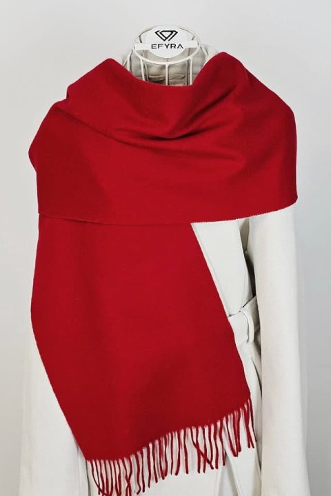 Esarfa Casmir 100% pentru femei Rosie, premium, Efyra