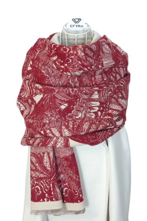 Esarfa tip casmir pentru femei Bordo, Efyra