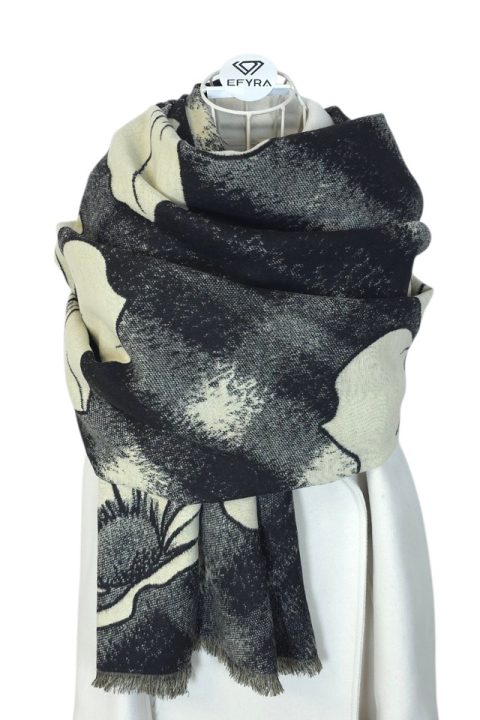 Esarfa tip casmir pentru femei Midnight Flower, Efyra