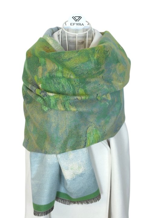Esarfa tip casmir pentru femei Verde, Efyra
